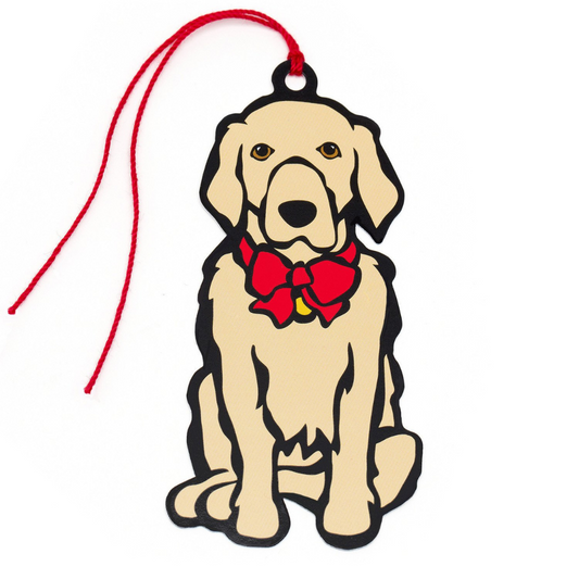 Tag de regalo de Golden Retriever