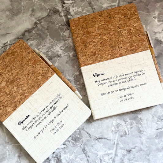 Libreta de de corcho y tela